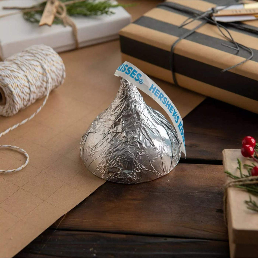 Hershey's KISSES gift box with ribbon close-up for birthdays and holidays