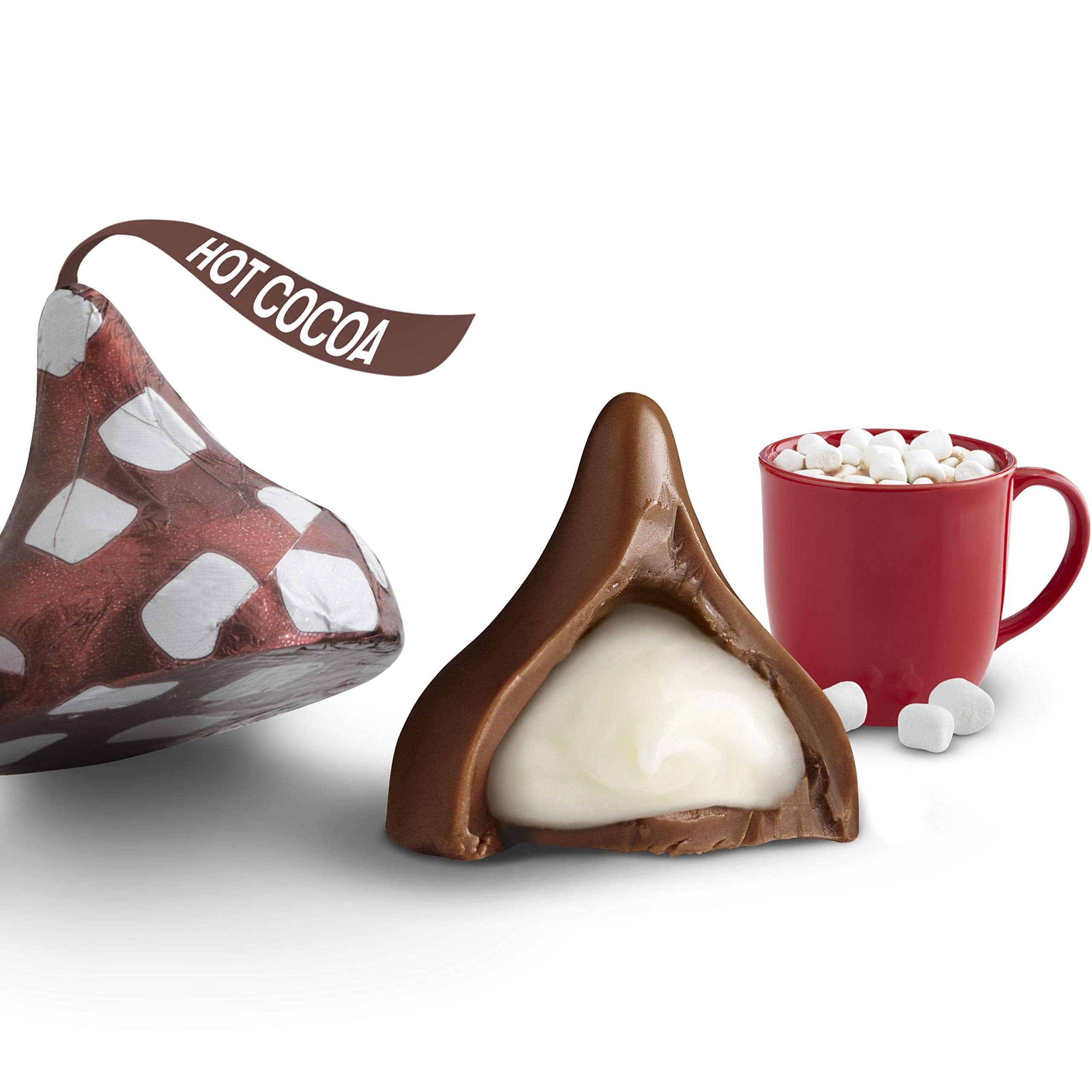 Package of Hershey's KISSES Hot Cocoa ready for a holiday gift