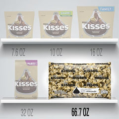 HERSHEY'S KISSES Almonds in gold foil wrappers for gifts and office treats