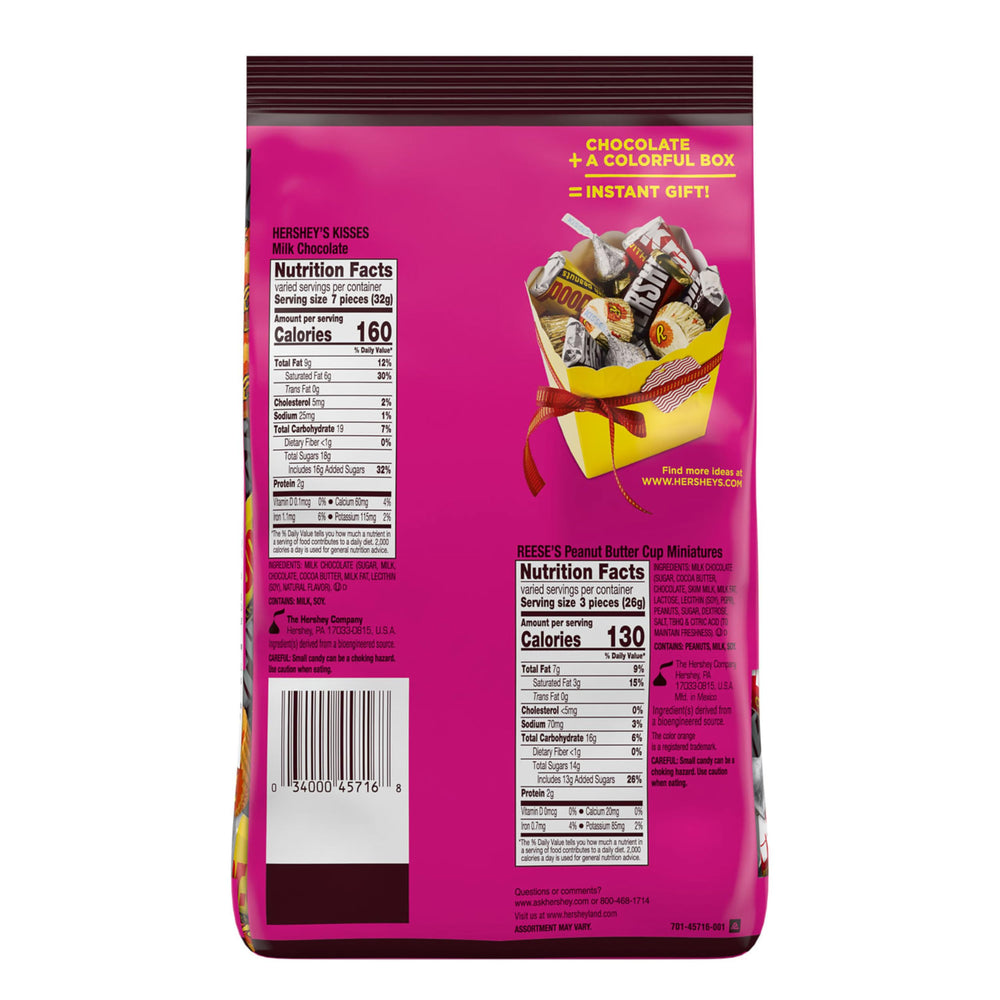 Hershey's Kisses milk chocolate candy in glossy individual wrappers