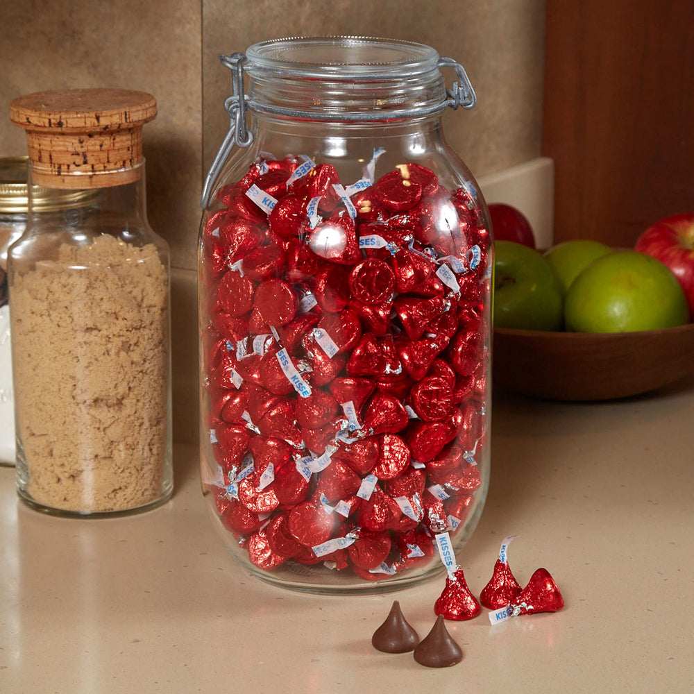 Hershey's Kisses bulk stocking stuffers in red foil wrappers