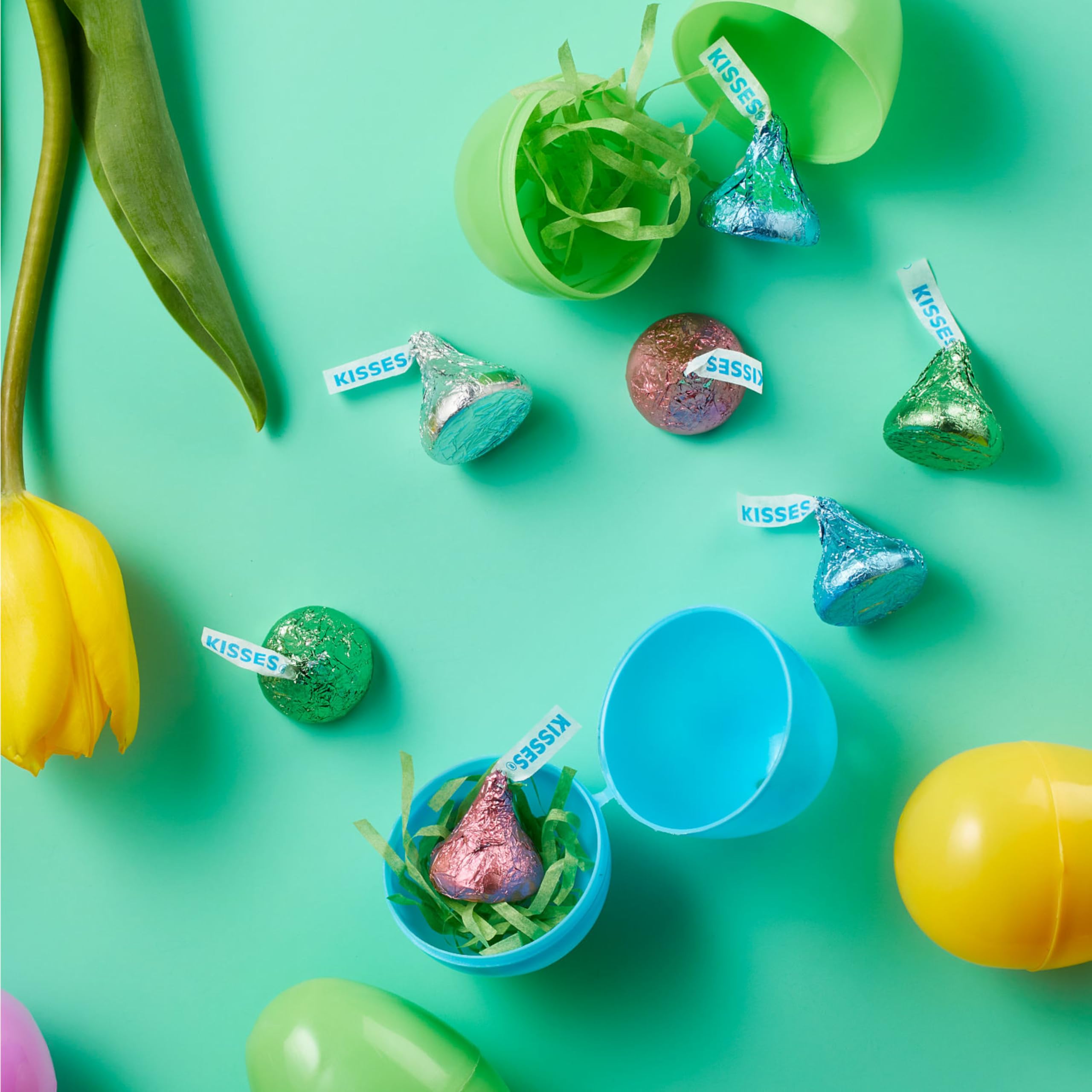 HERSHEY'S KISSES party favors with colorful wrappers for celebrations