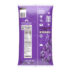 HERSHEY'S KISSES purple foil wrap highlights elegant presentation.