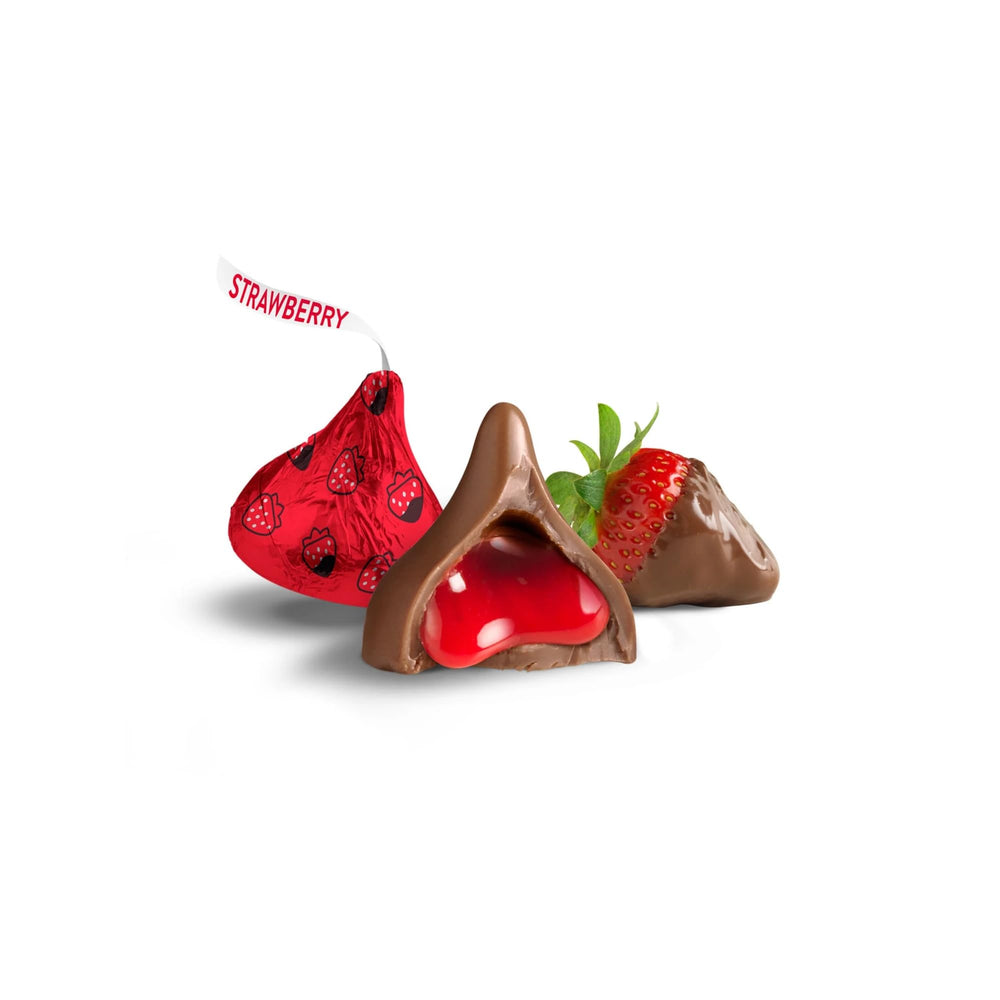Couple sharing Hershey's Kisses for a sweet, romantic moment.