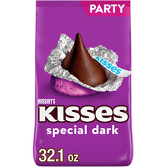 HERSHEY'S KISSES SPECIAL DARK bulk pack front view, ideal for sharing at gatherings