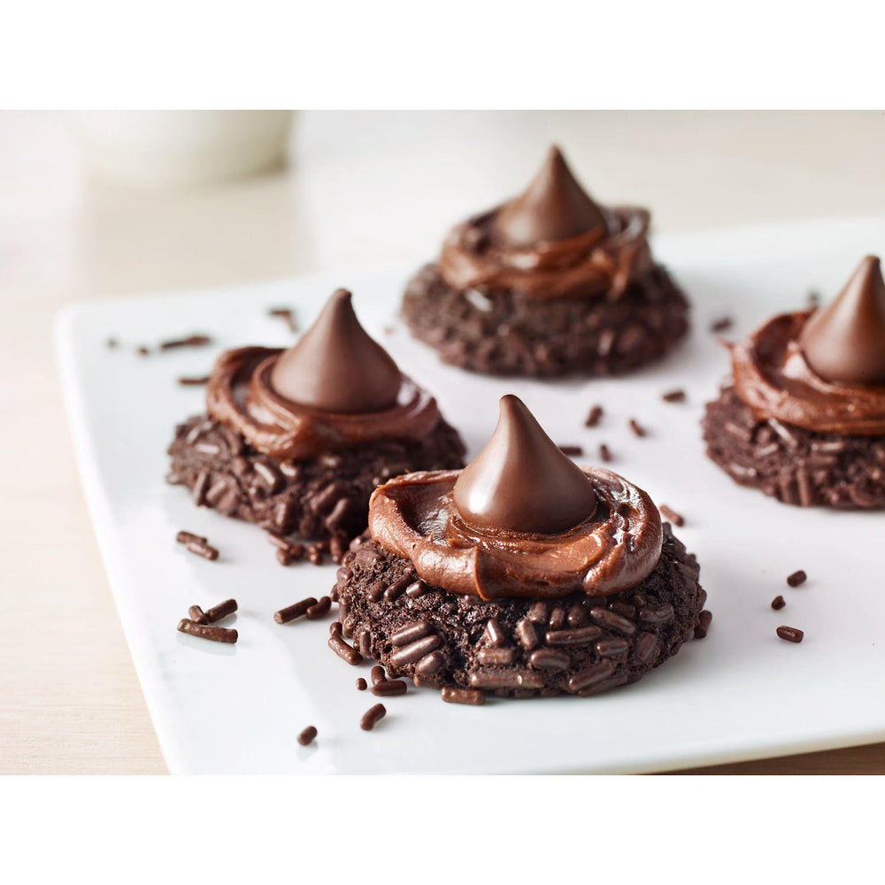 HERSHEY'S KISSES SPECIAL DARK bulk pack opened for easy snacking