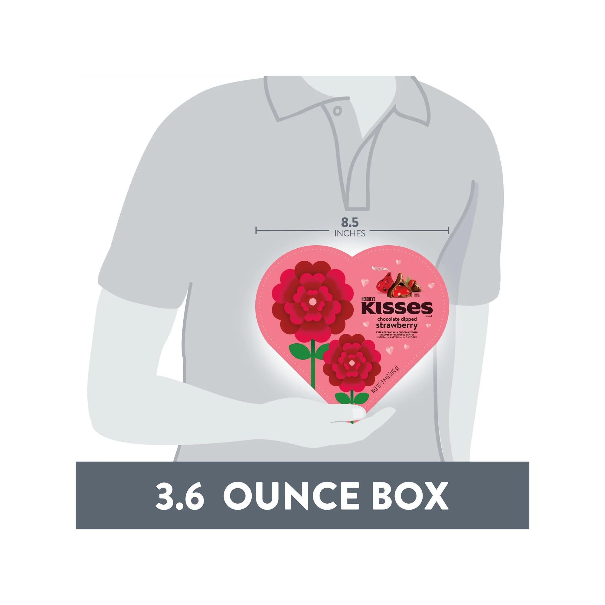 Hershey's Kisses heart box presents a thoughtful Valentine's gift.