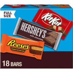 Hershey's box front featuring Kit Kat and Reese's for gatherings