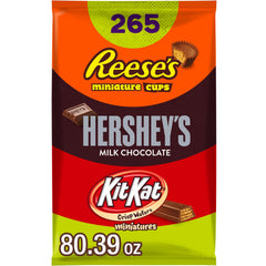 Hershey's Kit Kat Reese's assorted candy bag front for party sharing and fundraising prep