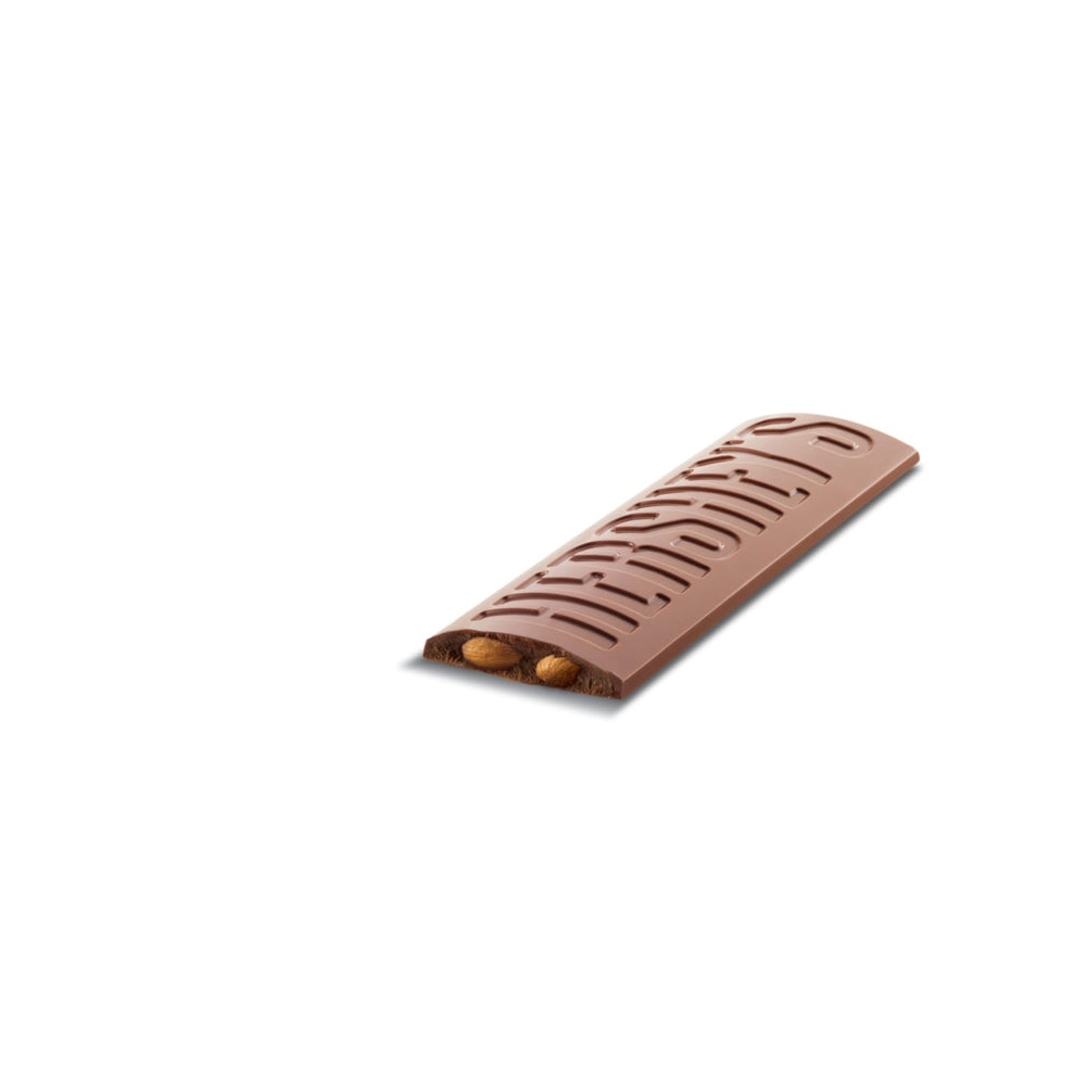 Hershey's gluten-free and kosher chocolate with almonds snack option.