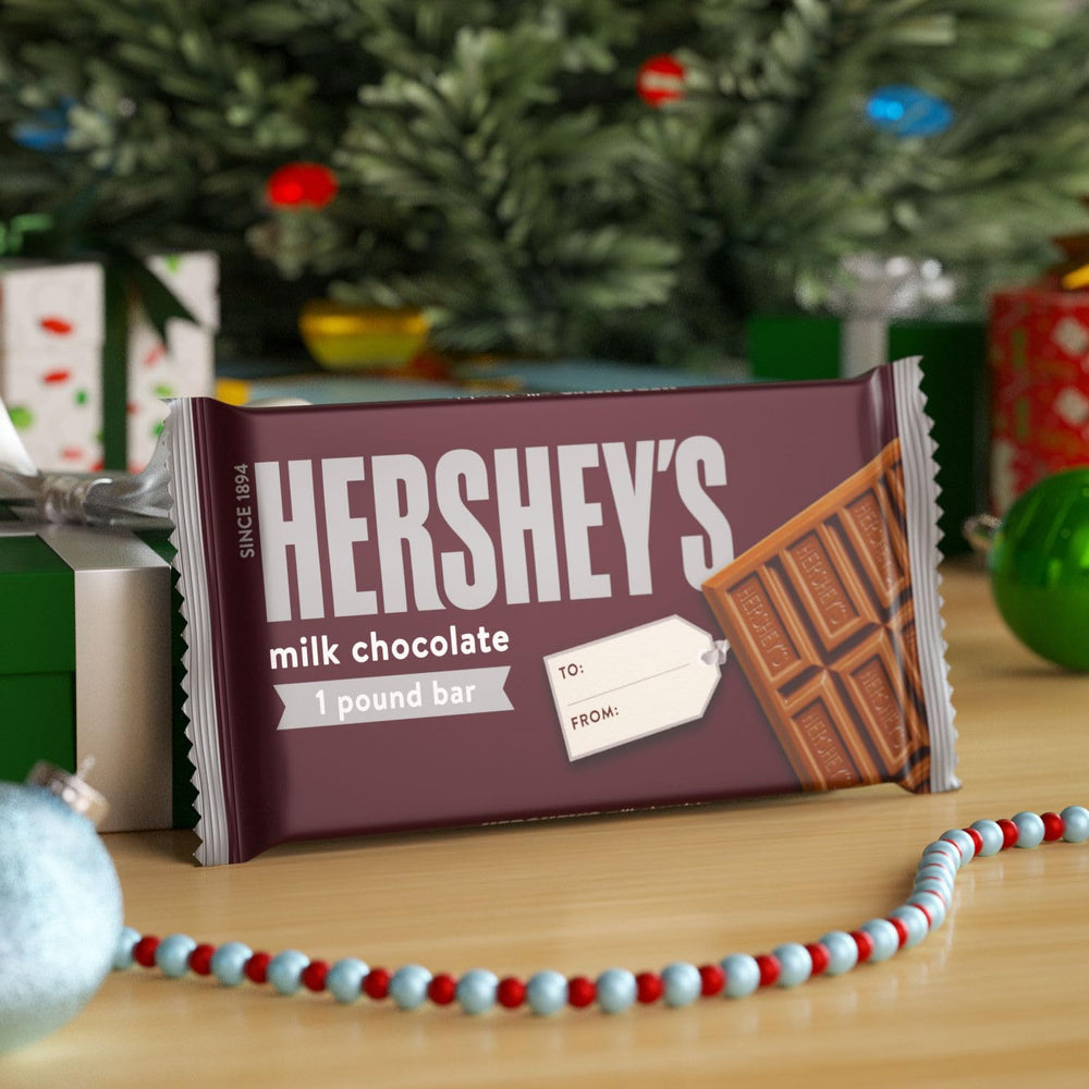HERSHEY'S milk chocolate bar in a family gathering scene.