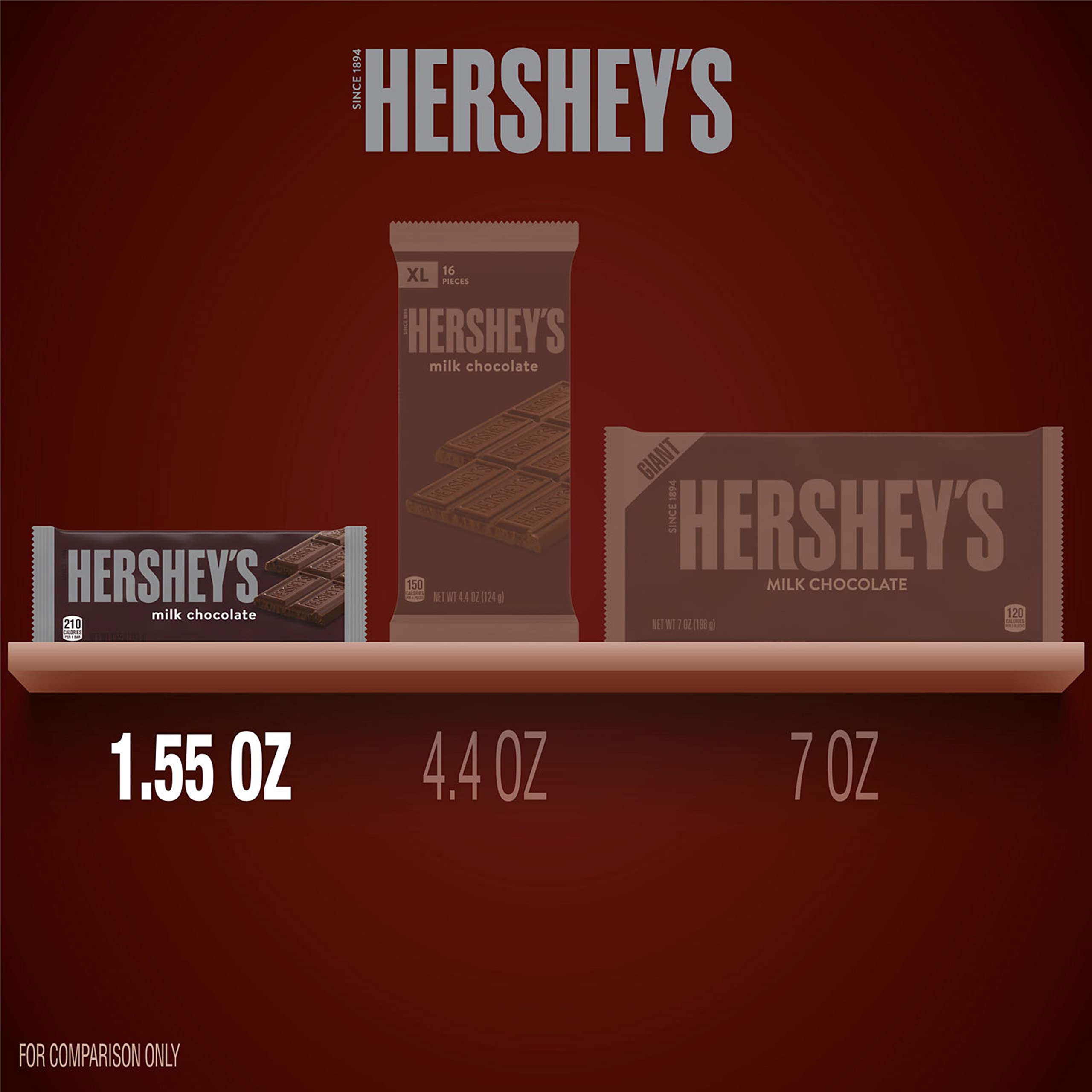 Fresh-wrapped Hershey's Milk Chocolate Bars for on-the-go freshness