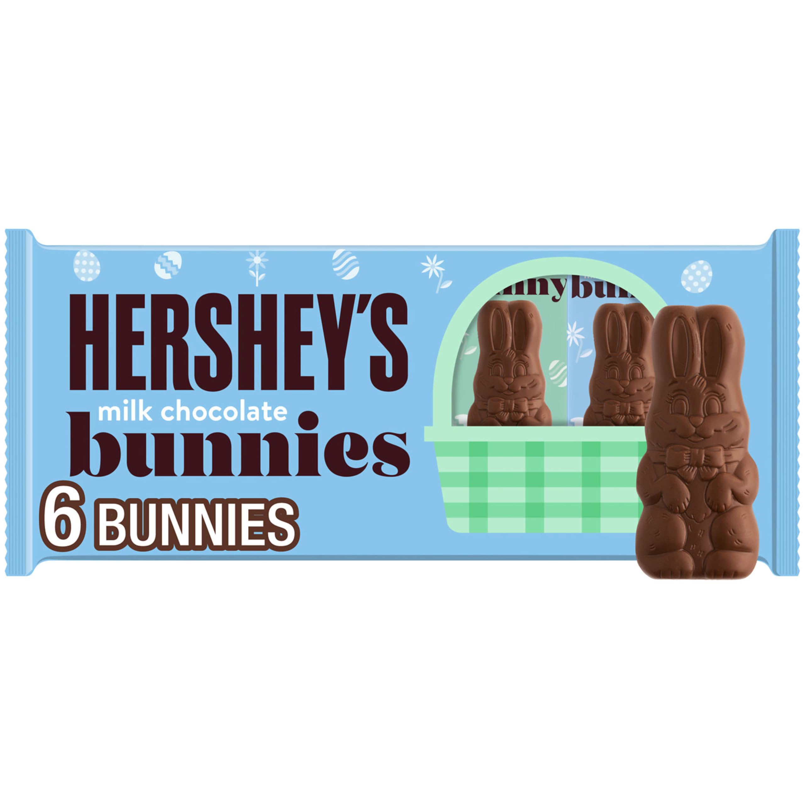 HERSHEY'S Milk Chocolate Bunnies six-pack Easter display for baskets