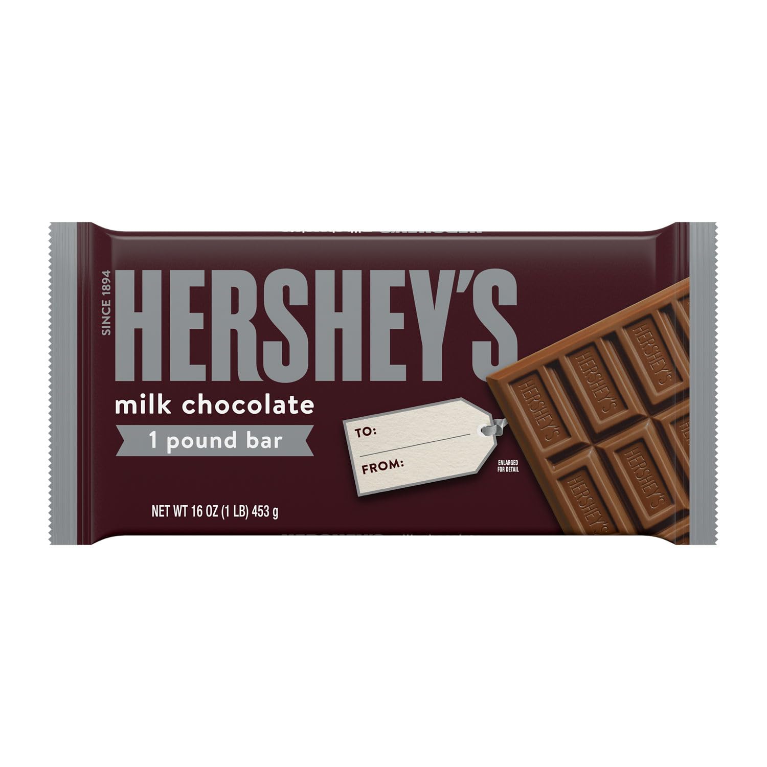 HERSHEY'S gift tag To: From:, for easy last-minute gifting.