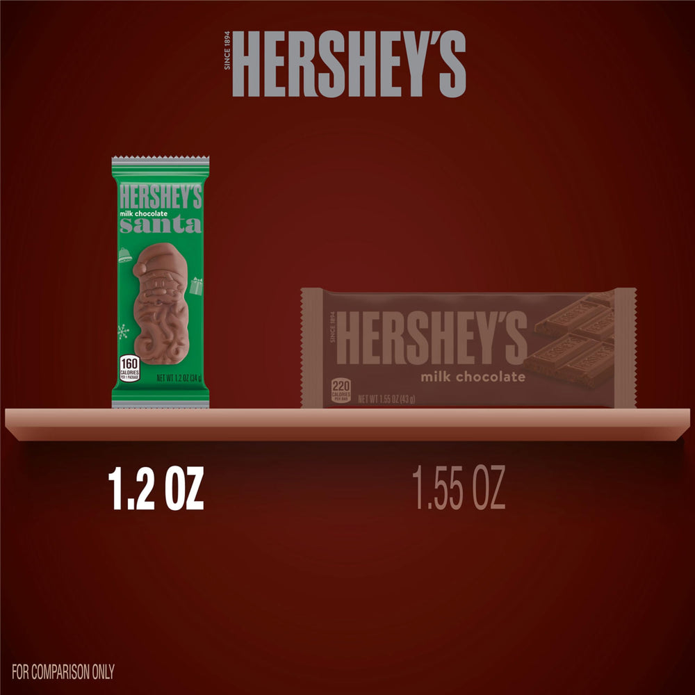HERSHEY'S Milk Chocolate Santas decorative box ideal for gift bags.