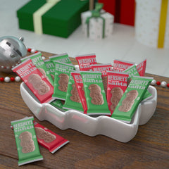HERSHEY'S Milk Chocolate Santas under the Christmas tree display.