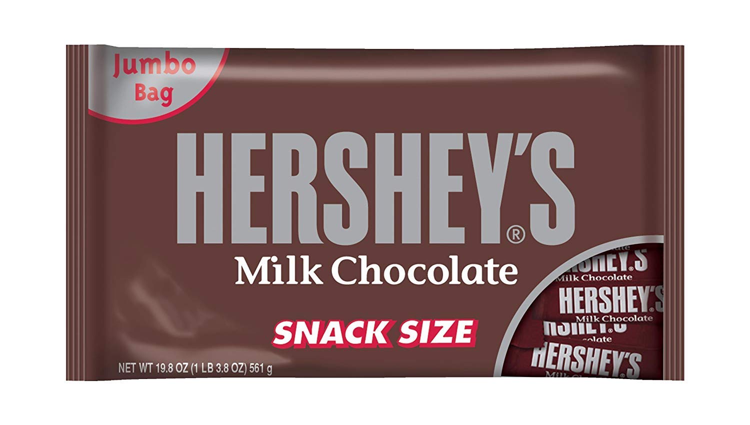 Hershey's milk chocolate snack-size bag 19.8 oz ready for sharing on the go.