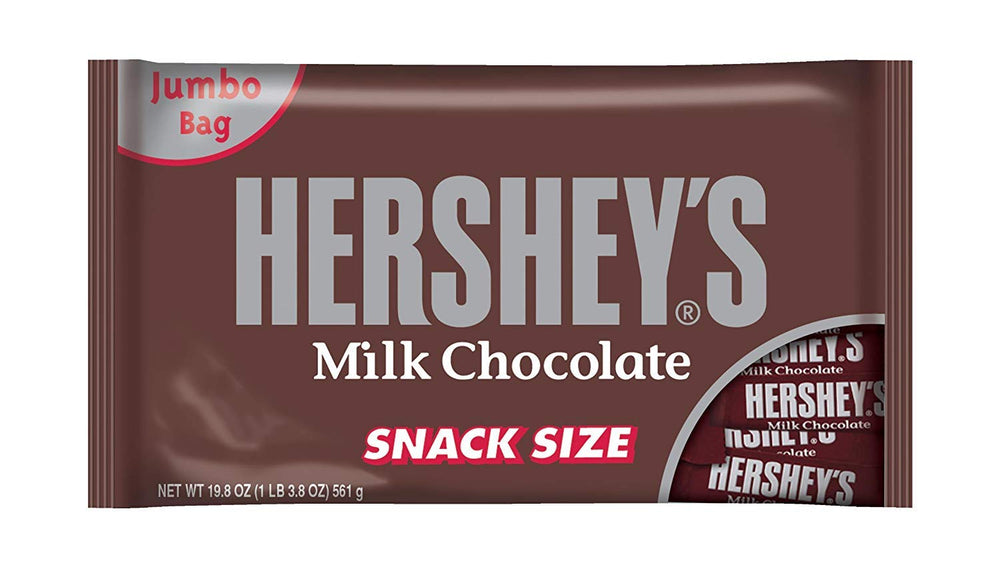 Hershey's milk chocolate snack-size bag 19.8 oz ready for sharing on the go.