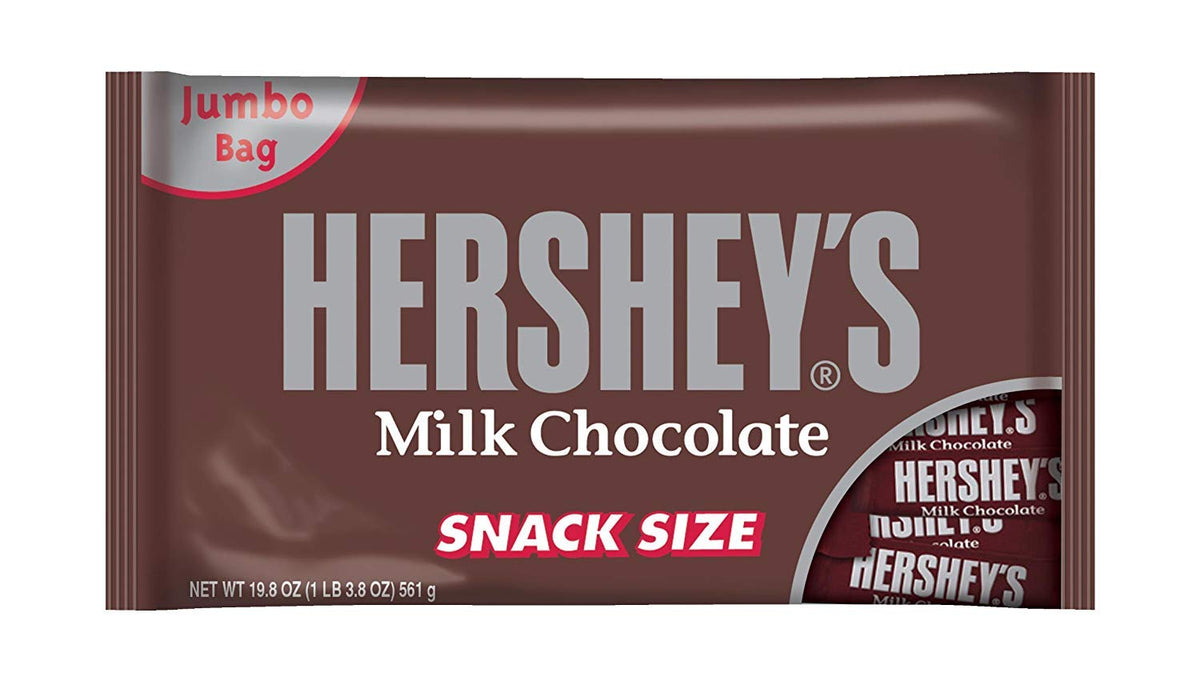 Hershey's milk chocolate snack-size bag 19.8 oz ready for sharing on the go.