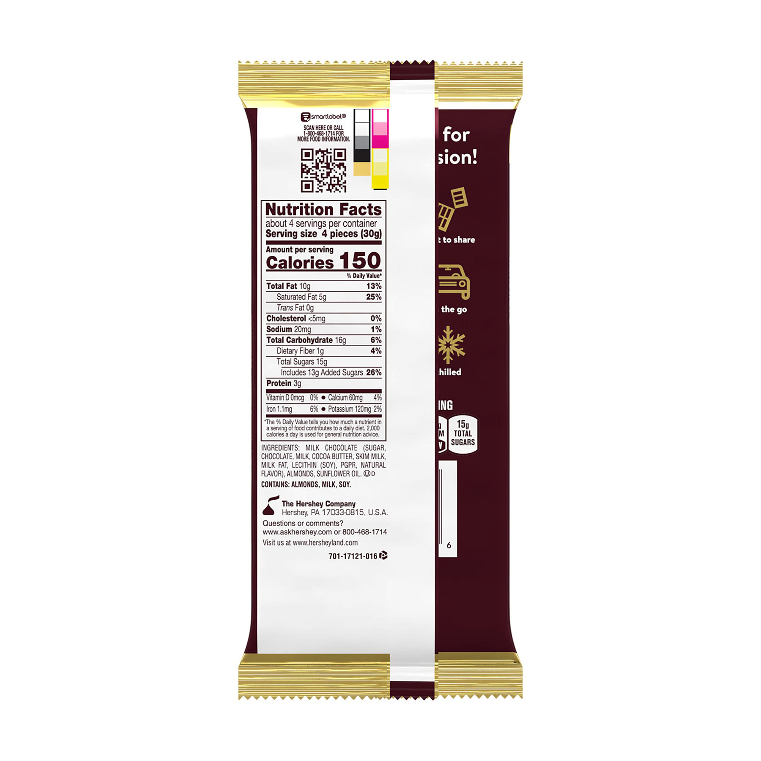 HERSHEY'S XL almond bars shown as a bulk snack for easy sharing.