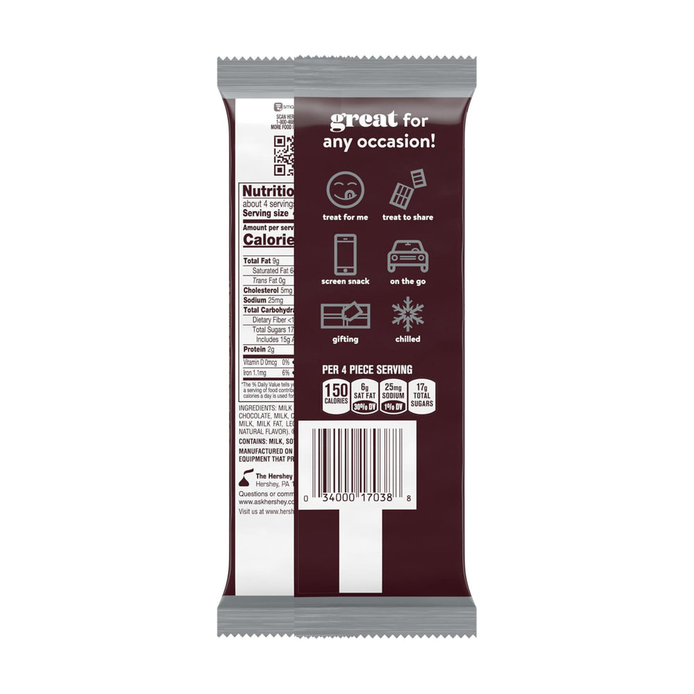 Hershey's XL bars individually wrapped for freshness and on-the-go snacking