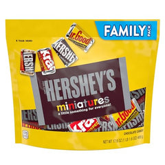 HERSHEY'S Miniatures milk chocolate close-up, smooth sweetness for office candy dishes.