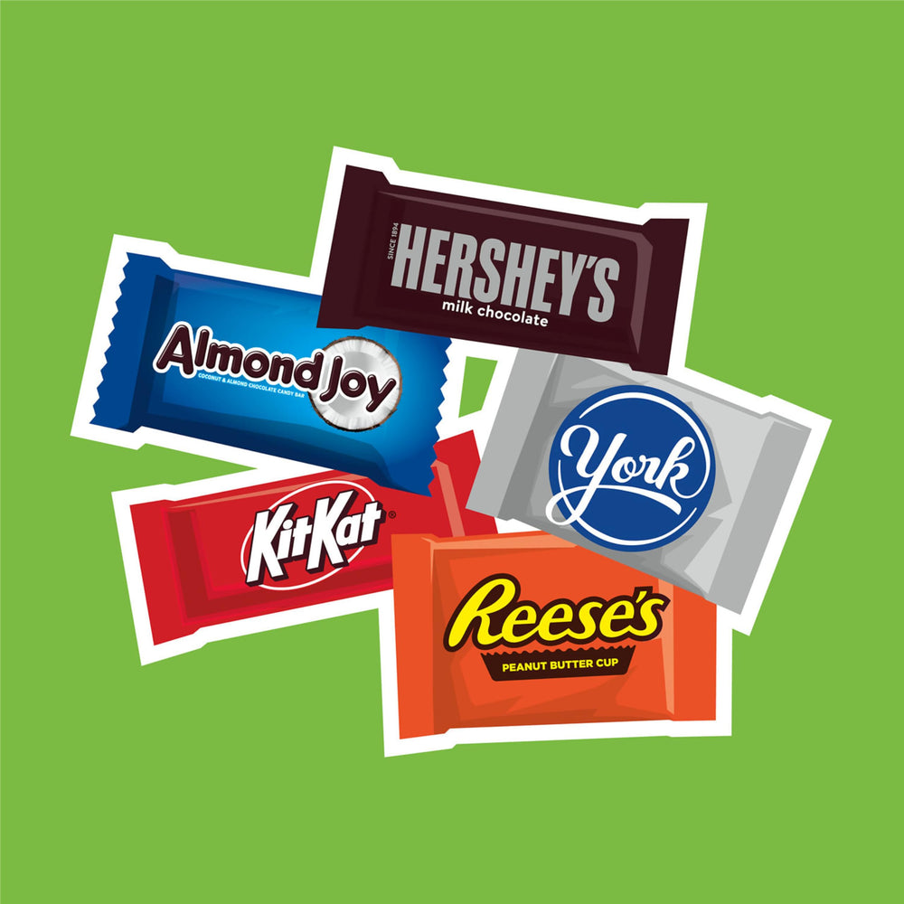 Hershey's party snack display in a glass bowl, easy to serve at gatherings