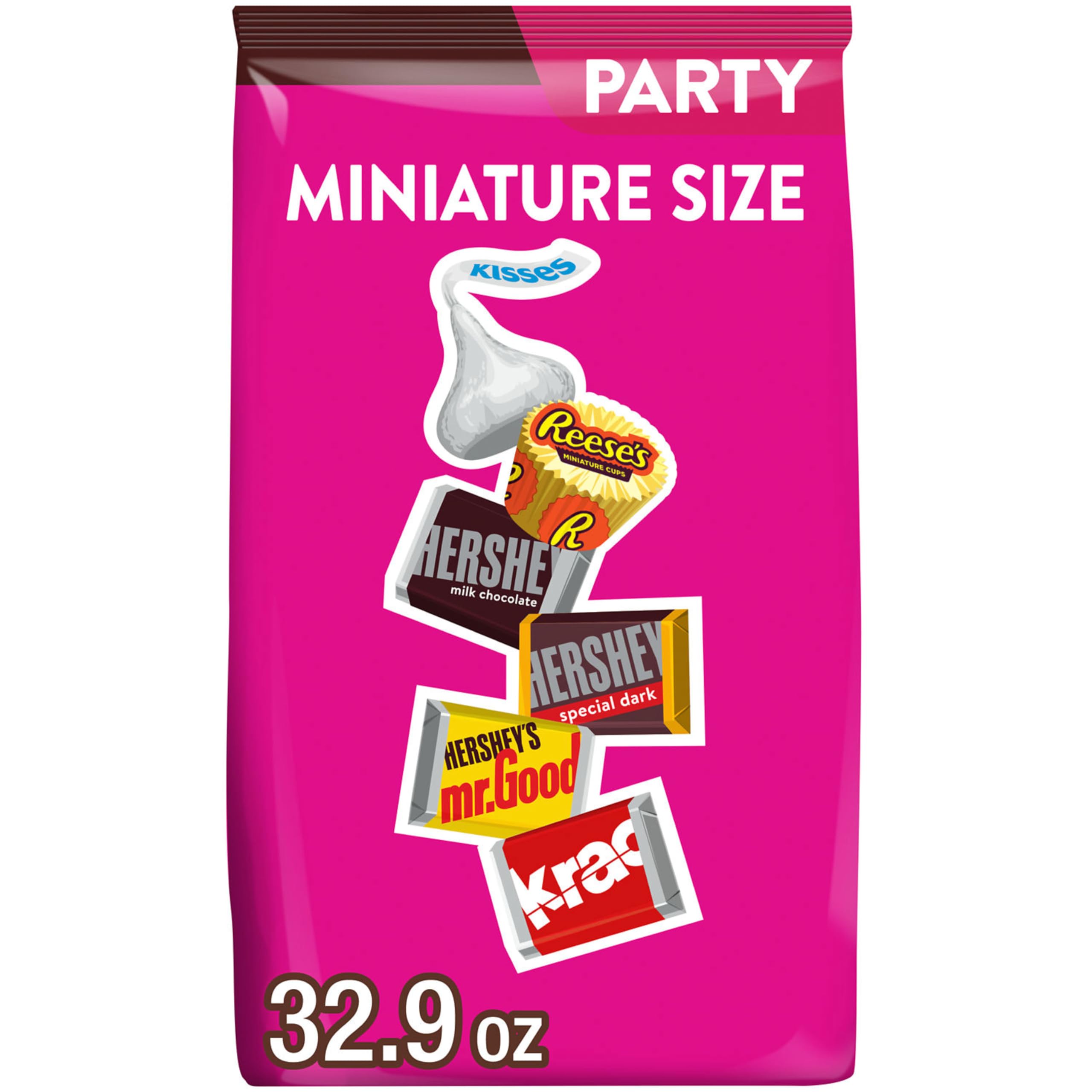 Hershey's Reese's Miniatures assortment in a 32.9 oz party pack for easy sharing