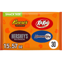 Hershey's snack-size candy bag front view, great for gifting and sharing.