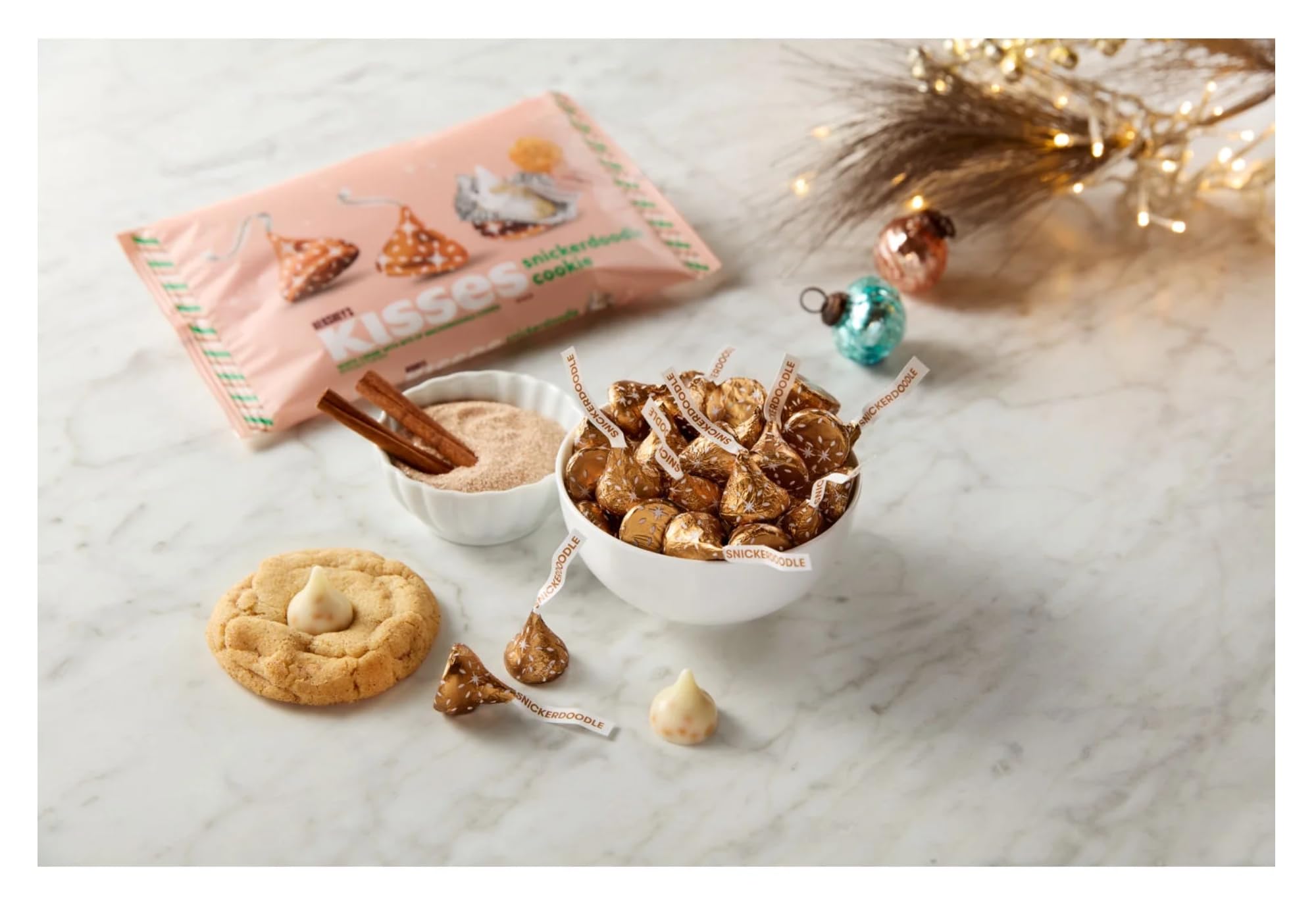 Hershey's Snickerdoodle Kisses for cookie platter, adding a seasonal crunch to desserts.