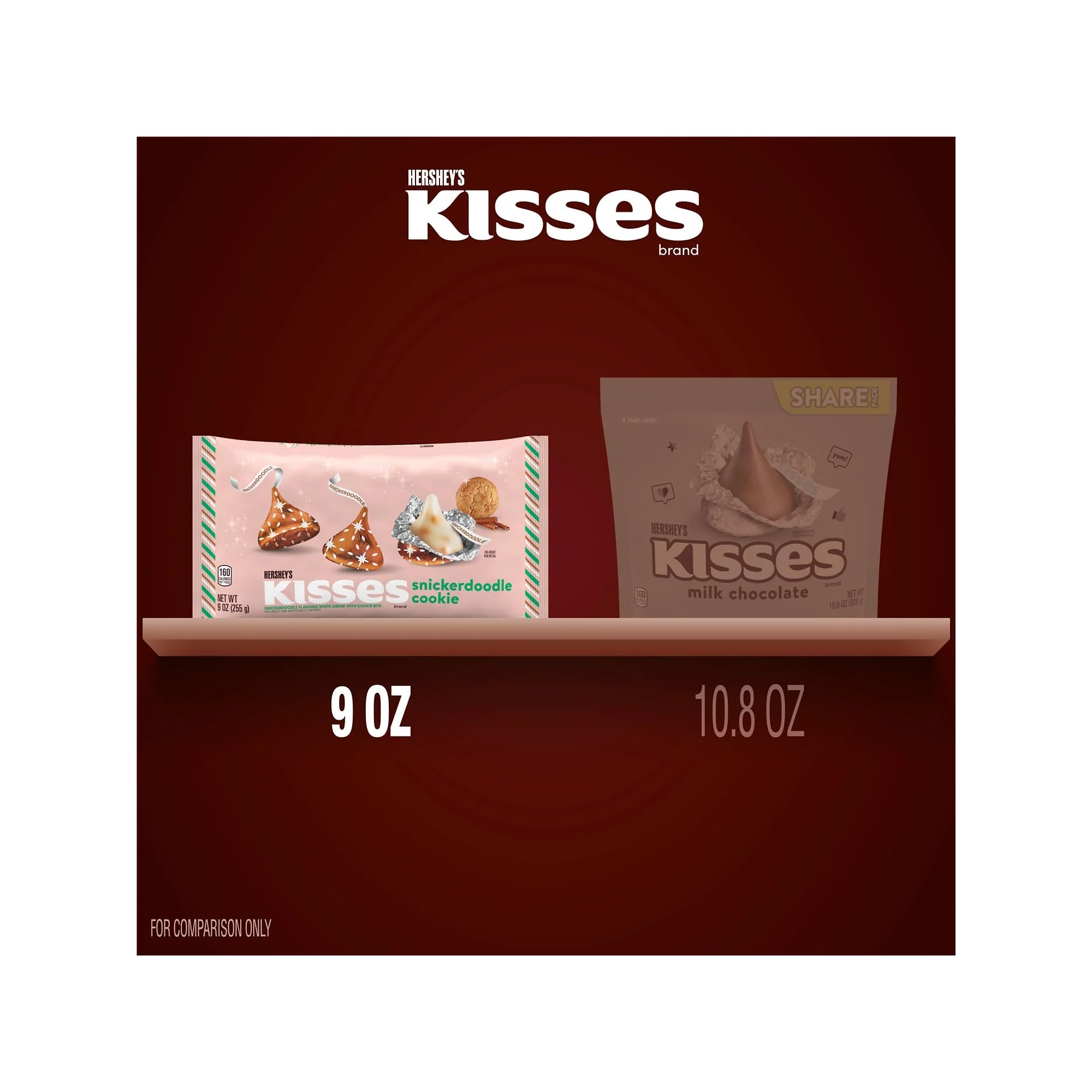 Hershey's Snickerdoodle Kisses giftable two-pack, ready for gifting to friends and neighbors.