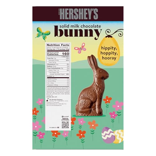 HERSHEY'S Solid Milk Chocolate Bunny close-up shows creamy texture for gifting