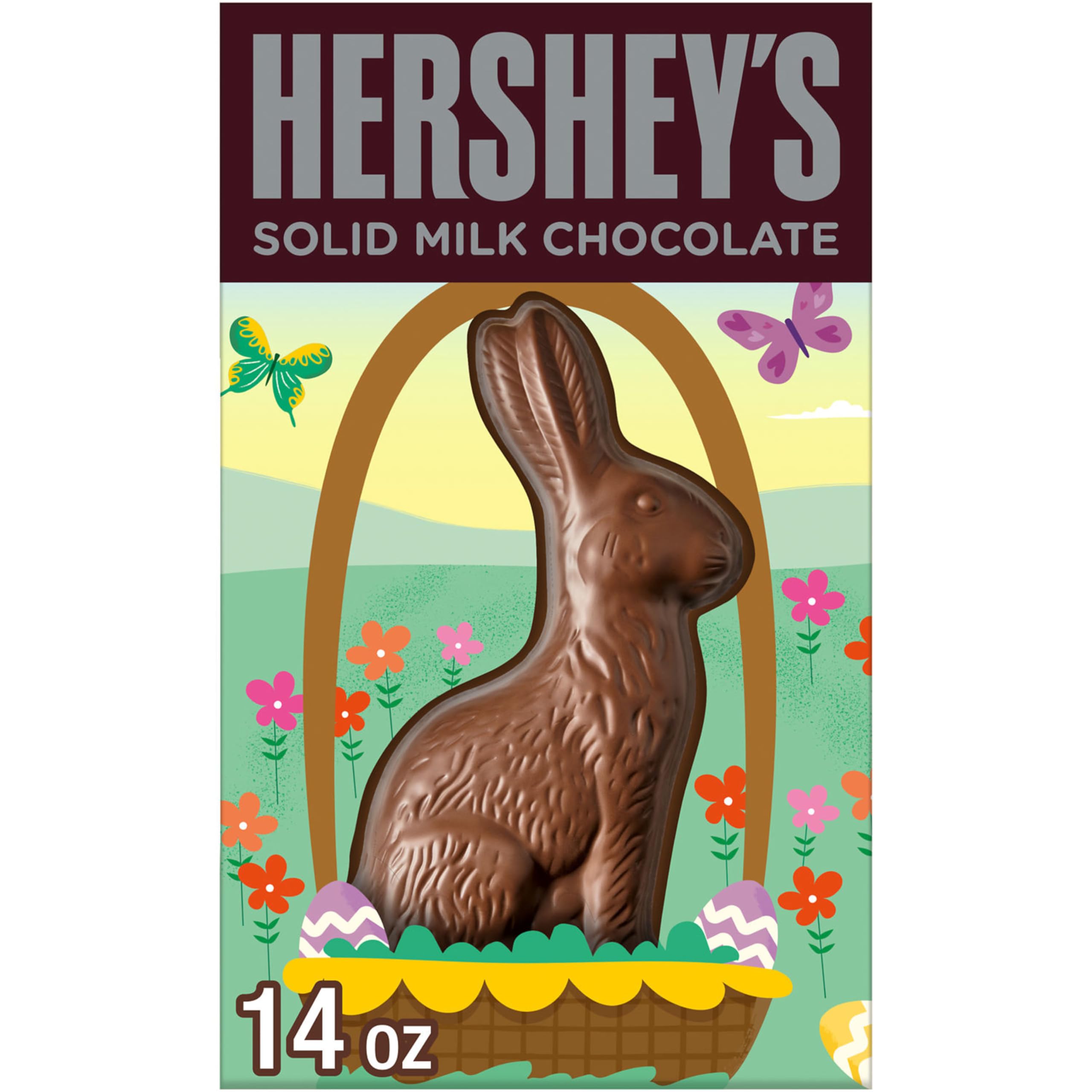 HERSHEY'S Solid Milk Chocolate Bunny gift box, perfect for Easter baskets and sharing