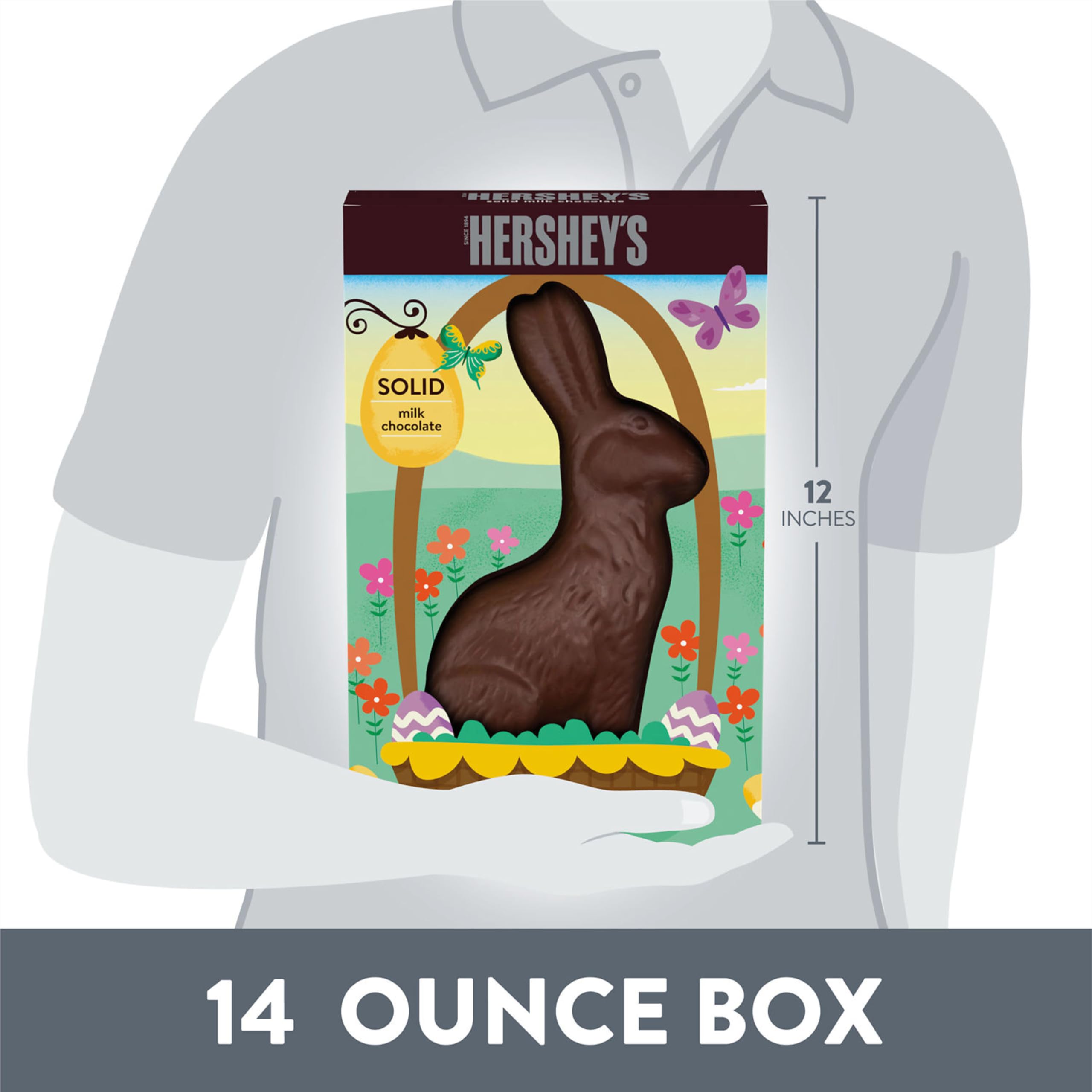 HERSHEY'S Sweet chocolate bunny, ideal party snack for spring birthdays