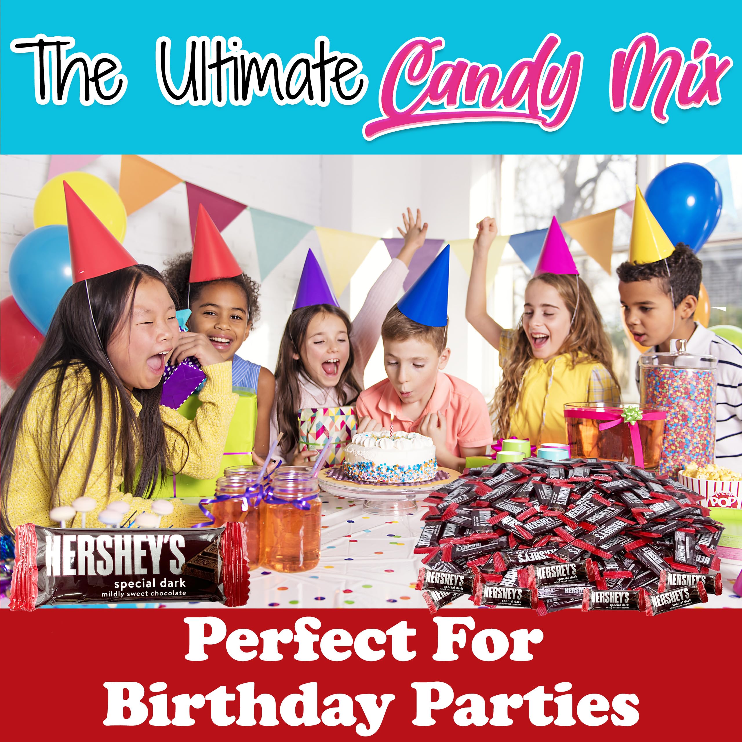 Hershey's Special Dark mini bars in a gift bundle for gifting