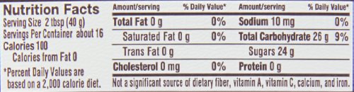 Hershey's Strawberry Syrup 22 oz side view bottle showcasing label