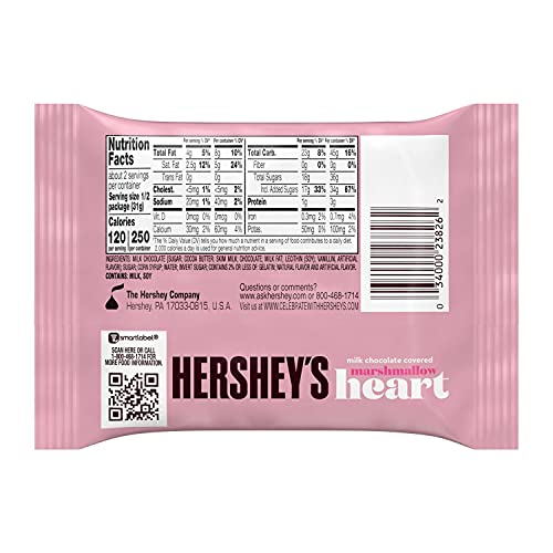 Hershey's pink Valentine packaging enhances gift-ready presentation.