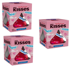 Hershey's Valentines Kisses 3-pack wrapped for gifting and sharing.