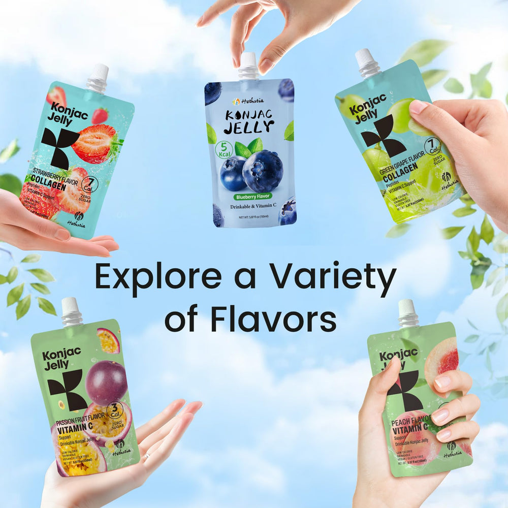 Hethstia Konjac Jelly green grape pouch, keto-friendly option