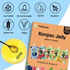 Hethstia konjac jelly peach pouch, ideal on-the-go snacking
