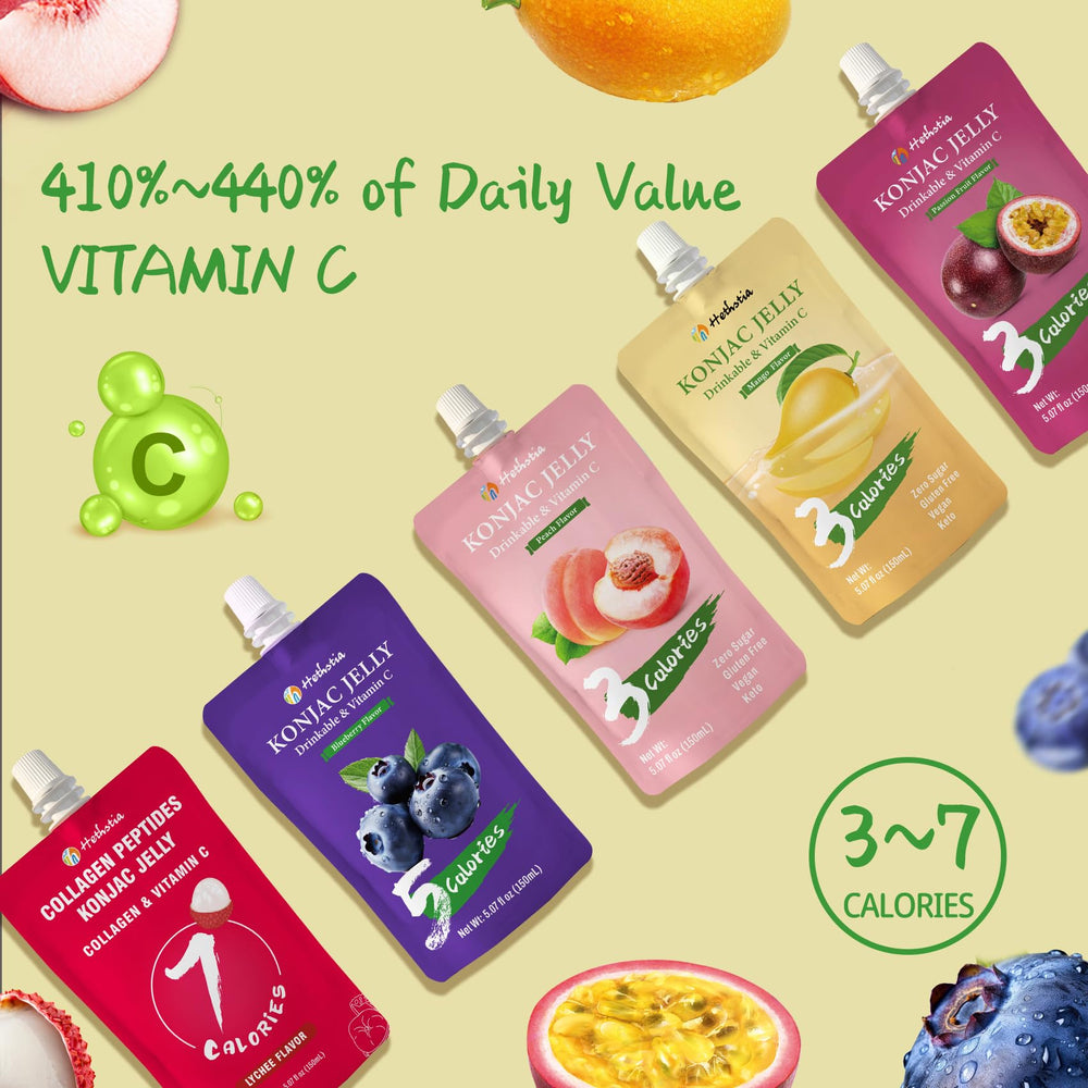 Hethstia Konjac Jelly Pouch Passion Fruit pack, keto-friendly snack.