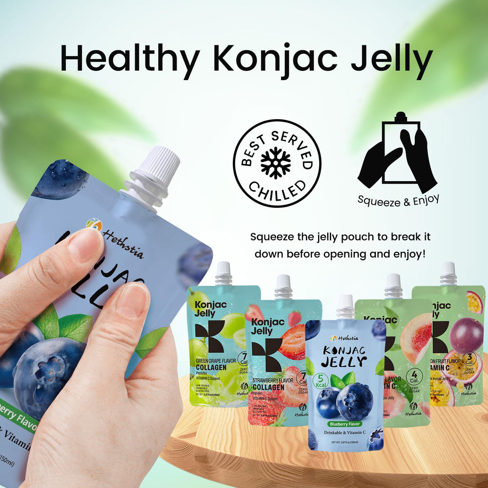 Hethstia Konjac Jelly strawberry pouch, vegan and gluten-free