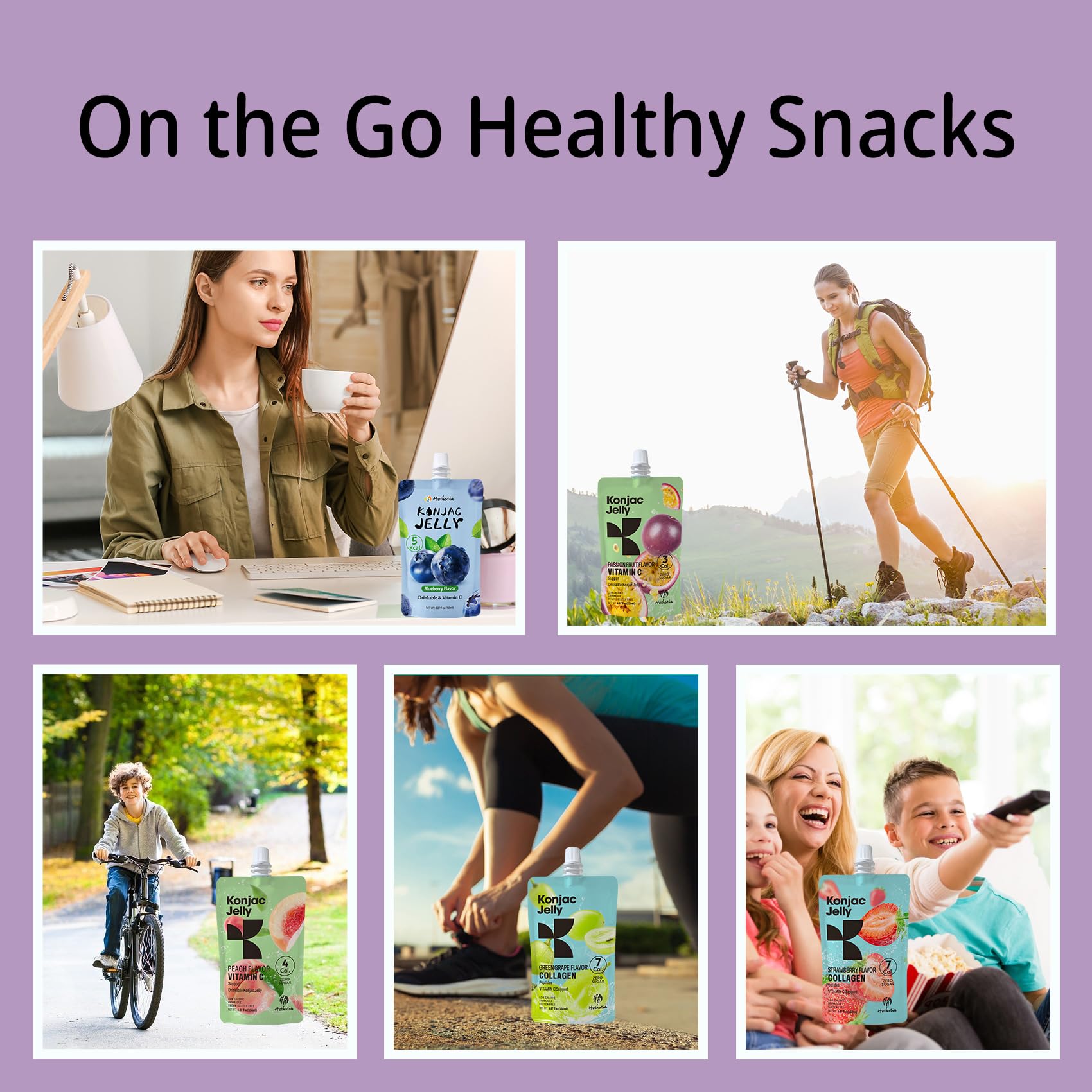 Hethstia Konjac Jelly variety-pack visual 2, convenient drinkable snack option