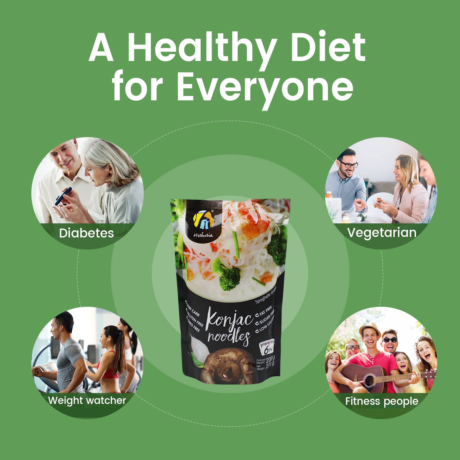 Hethstia Konjac Noodle keto low-carb option with zero net carbs
