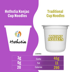 Hethstia Konjac Noodle Soup tom yum cup adds aromatic spice in minutes.