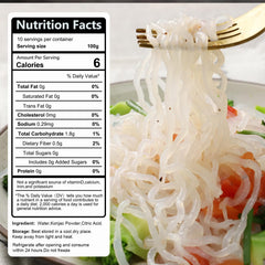 Hethstia Konjac Noodles angel hair close-up showing delicate texture.