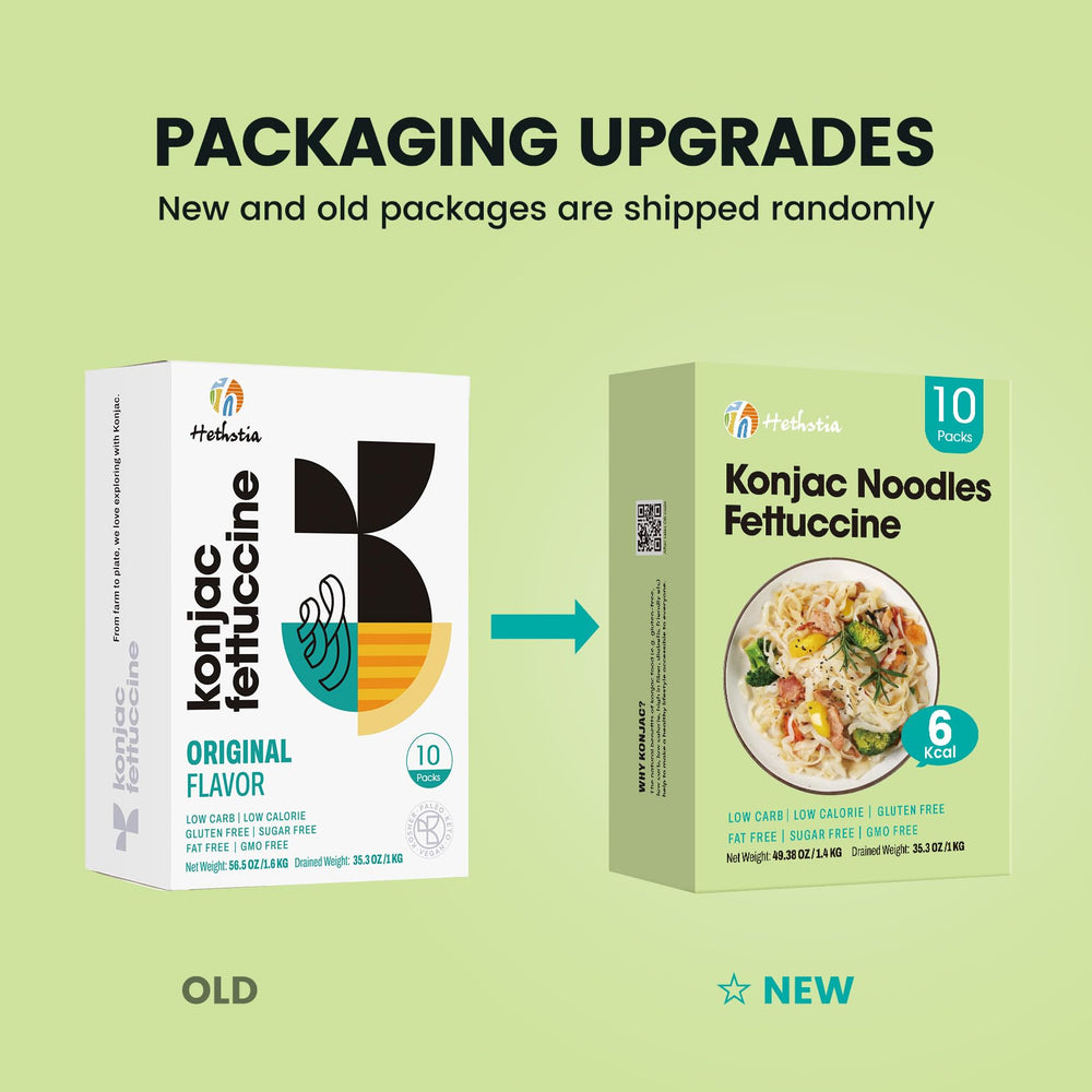 Low-calorie portion of Hethstia Konjac noodles ideal for weight-conscious meals