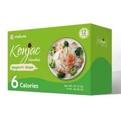 Hethstia Konjac Noodles close-up, low-carb pasta option in pack