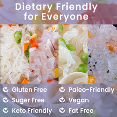 Hethstia Konjac noodles rice shapes pack gluten-free and sugar-free substitute.