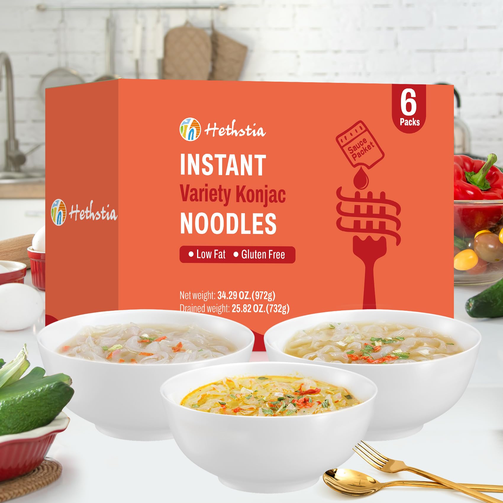 Hethstia gift-ready konjac noodle cups for clean-eating fans.
